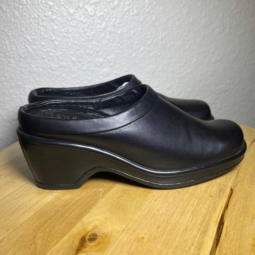 Dansko Women's Sonja Black Leather Clog Shoes Size EU 36/ US 5-5.5
